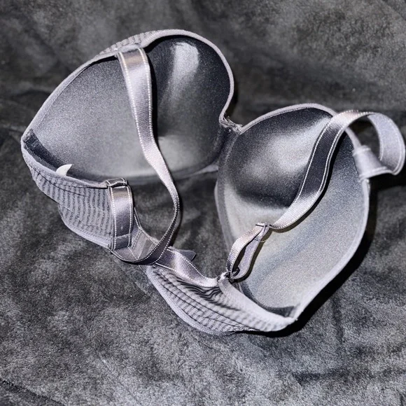 Freya Gray Striped Underwire Bra - Picture 9 of 11
